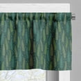 thumbnail image 3 of Ambesonne Floral Valance Pack of 2, Exotic Tropic Hawaii Leaves, 54"X12", Dark Green, 3 of 5