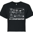 thumbnail image 3 of Star Wars - The Mandalorian N1 Starfighter  - Juniors Cropped Short Sleeve Graphic T-Shirt, 3 of 5
