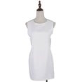 thumbnail image 2 of S/M Fit White Keyhole Cut Out Back Bow Tail Back Detail Cocktail Dress, 2 of 5
