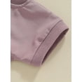 thumbnail image 5 of Zehjuhan Infant Baby Girl Short Sleeve Round Neck "DADDY'S GIRL"Letter Pattern Top + Shorts 2PCS Summertime Fashion Clothing Set, 5 of 5