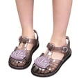 thumbnail image 2 of Xfvqtps Girls Sparkling Jelly Shoes Beach Sandals Closed Toe Summer Waterproof Princess Fisherman Gladiator Shoes, 2 of 7