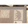 thumbnail image 5 of Handcraft Rugs Cabin Rug  Lodge, Cabin Nature and Animals Area Rug  Modern Geometric Design Cabin Area Rug  Abstract, Chocolate/BeigeBear/Footprint/Trees/Fishing Equipment 5x7 feet, 5 of 7