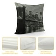 thumbnail image 4 of Heduofu Brooklyn Bridge New York Cityscape Manhattan Skyline Night Cotton Linen Square Throw Waist Pillow Case Decorative Cushion Cover Pillowcase Sofa  White, 4 of 5