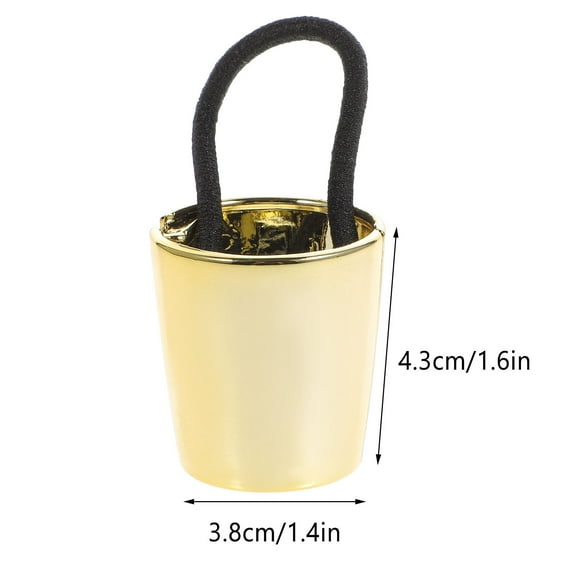 OUNONA Elegant Hair Tie with Alloy Ponytail Holder for Women, Simple Practical Hair Accessory in Tone, 1 Piece
