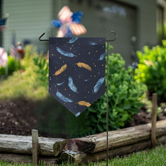 Falling Feathers Garden Flag 18" x 12.5" Double Sided Yard Lawn Outdoor Decor Small Yard Flags