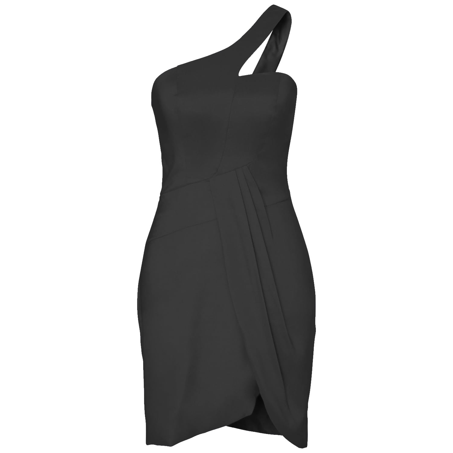Faship - Faship Womens One Shoulder Short Formal Dress Black - 12,Black ...