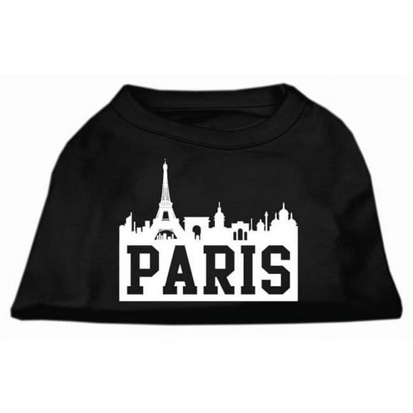 Mirage Pet Products 51-71 XLBK Paris Skyline Screen Print Shirt Black XL - 16