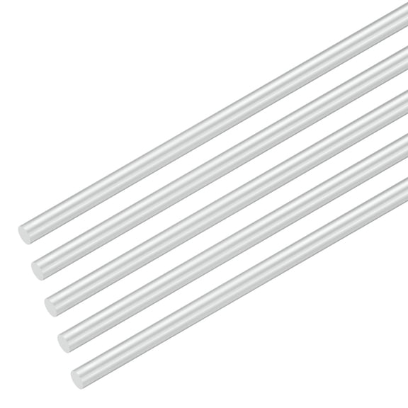 Uxcell 5-Pack Aluminum Round Rod 6mm x 250mm 6061 Aluminum for DIY Crafts
