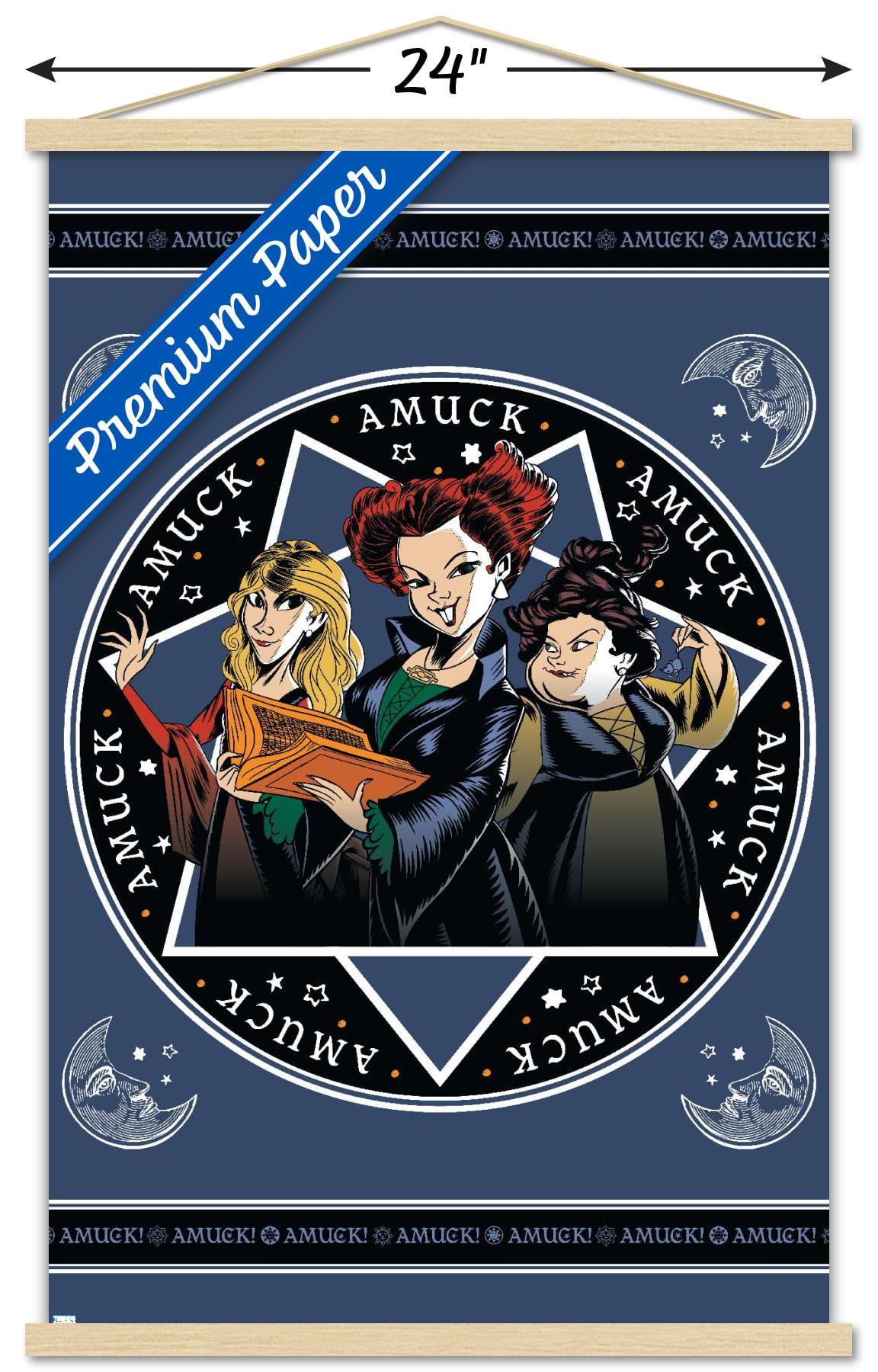Disney Hocus Pocus - Amuck Wall Poster with Wooden Magnetic Frame, 22.375" x 34"