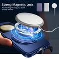 thumbnail image 5 of ELEHOLD Rugged for Samsung Galaxy Z Flip 3 Magnetic Case,Compatible with Mag Safe Hard PC Back Cover 360 Rotation Ring Kickstand Shcokproof Anti-Scratch Protective Samsung Z Flip 3 Case,Royalblue, 5 of 11