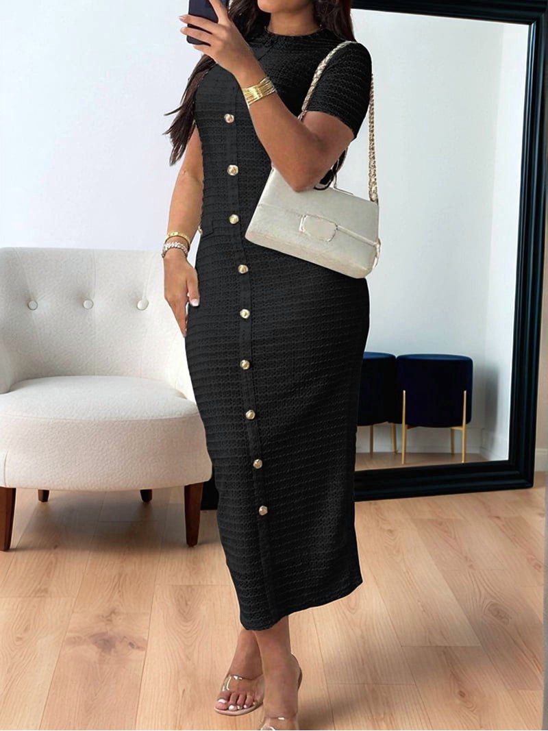bodycon button up dress Cinderella Divine 7472 Dress