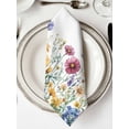 thumbnail image 2 of Hokiten Kitchen Dinner Napkins Set of 6 Garden Floral Watercolor Cloth Napkins Reusable Washable Table Napkins for Weddings Cocktail Parties Holiday Table Decor 20x20 Inch, 2 of 8
