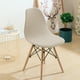 thumbnail image 3 of Funda de asiento de silla Shell de estilo moderno de mediados de siglo para hogar, hotel, funda de jacquard suave beige, 3 of 9