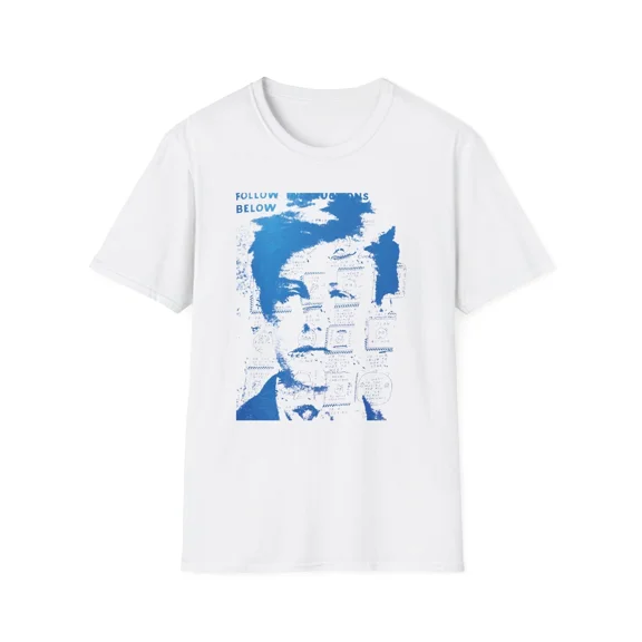 ray johnson arthur rimbaud art in blue tshirt