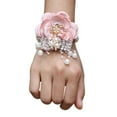 thumbnail image 2 of HEVIRGO Wedding Wrist Flower Elegant Faux Pearl Rhinestone Design Never Wilt or Fade Wrist Flower for Bridesmaids Groomsmen, 2 of 8