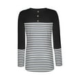 thumbnail image 5 of Nursing T shirt Color Block Maternity Long Sleeve Top for Breastfeeding Pregnancy Shirt&nbsp; Ladies Fashion Solid Color Stripe Print Short Sleeve Maternity Breastfeeding Clothe Top, 5 of 5