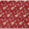 thumbnail image 4 of oneOone Cotton Poplin Twill Red Fabric Feather Feather Craft Project Decor Fabric Print By The Yard 56 -Inch Wide, 4 of 4