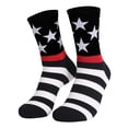 thumbnail image 2 of Bxsruta Men‘s Independence Day Novelty Socks Comfortable Breathable Mid Length Crew Socks for Daily Wear, 2 of 4