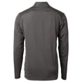thumbnail image 3 of Men's Cutter & Buck Black SMU Mustangs Big & Tall Virtue Eco Pique Micro Stripe Recycled Quarter-Zip DryTec Top, 3 of 3