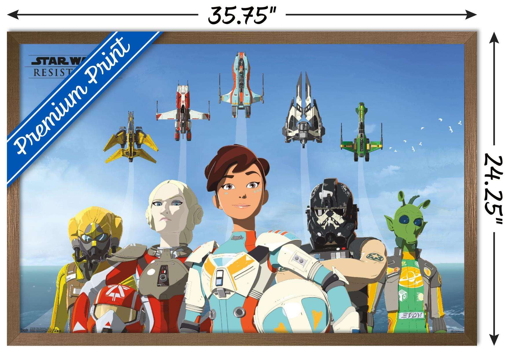 Star Wars: Resistance - Flight Wall Poster, 22.375" x 34", Framed