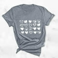 thumbnail image 2 of WREESH Cute Summer Letter Print T-Shirts Women's Short Sleeve Fashion Tops with Round Neck Gray, 2 of 5