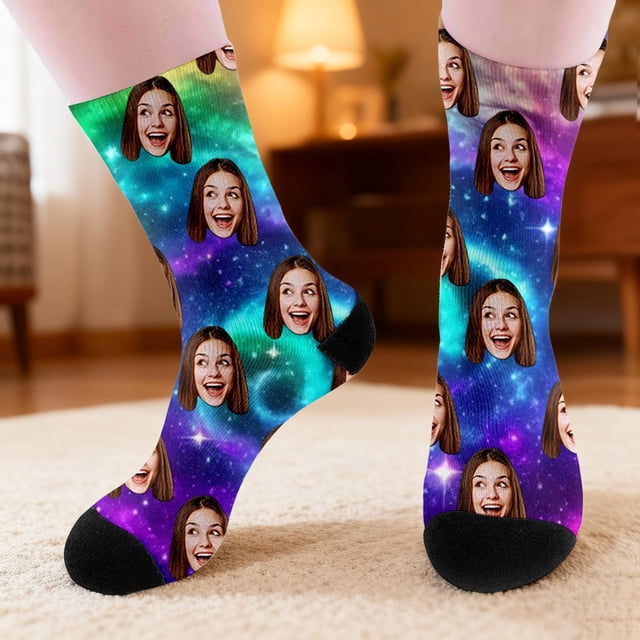 Cosmic Star Print Socks For Everyday Comfort In Home And Casual Wear Night Sky Pattern Stockings For All Seasons