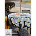 thumbnail image 5 of Outdoor Tablecloth with Umbrella Hole for Patio/Picnic/Party/Camping, Summer Nautical Waterproof Table Cloth Square Cover Washable, Happy Summer Coastal Blue Checkered (54"x 54"), 5 of 8