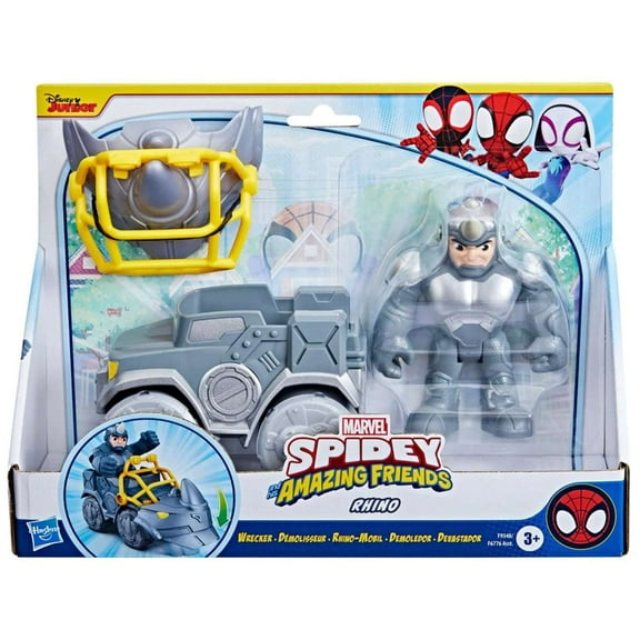 Marvel Spidey & His Amazing Friends Rhino Wrecker Vehicle & Action Figure