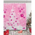 thumbnail image 3 of Pink Christmas Shower Curtain, White Xmas Tree Snowflakes Pink Balls Shower Curtains Set with Hooks, Winter Waterproof Fabric Bathroom Curtains Decor Home Accessories,72 X 84 Inch Extra Long, 3 of 6