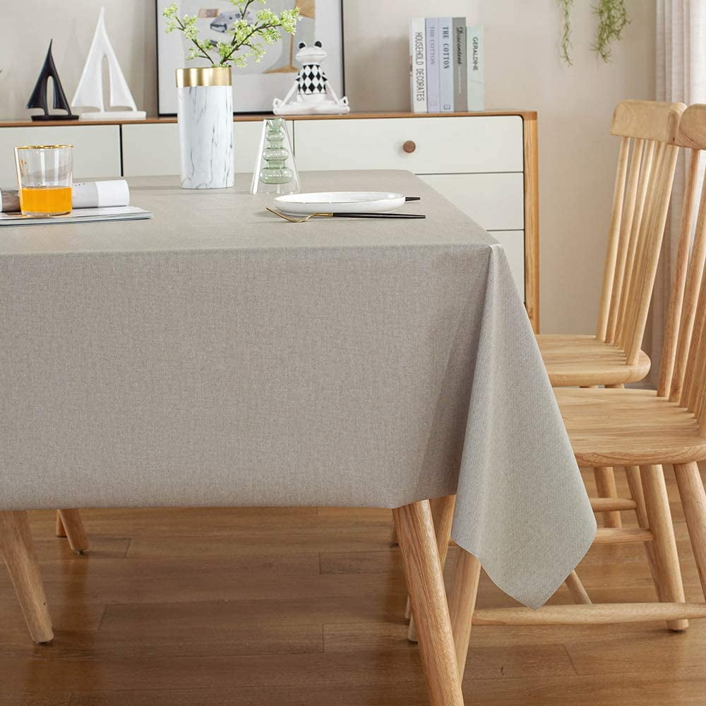 Vinyl Tablecloth Plastic Tablecloths, Square Heavy Duty Rectangle Table