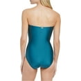 thumbnail image 2 of Calvin Klein Women's Shirred Tummy-Control Split-Cup Bandeau One-Piece Swimsuit, Size 10, 2 of 4