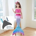thumbnail image 1 of Traje de baño para niños Traje de baño de rendimiento Conjunto de tres piezas Cola de pez Vestido de princesa para niñas grandes, medianas y pequeñas Ropa de bikini, 1 of 6