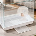 thumbnail image 6 of Super-Silent Hamster Exercise Wheels - Quiet Spinner Hamster Running Wheels with Adjustable Stand for Hamsters Gerbils Mice or Other Small Animals (8.2 Inch, Transparent), 6 of 9