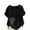 Black, variant on HomeDM Womens Plus Size Short Sleeve Crew Neck Shirts, Trendy Floral Summer Loose Fit Casual Tee Tops - Black/L