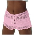 thumbnail image 2 of Conairie Swim Shorts Womens Lace Tummy Control High Cut Bathing Suit Comfortable Ruched Scrunch Swimsuit Bottom Pink S, 2 of 9