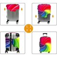 thumbnail image 3 of CHAO (color M(21"-24"))Cubierta elástica para maleta Funda protectora para maleta Funda con ruedas para equipaje de poliéster con patrón 3D para maleta de 21-24 pulgadas, 3 of 5