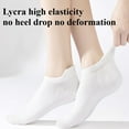 thumbnail image 2 of 6 pairs 100% Cotton Thin Socks Women No Show Casual Lightweight Low Cut Ankle Socks Non Drop Heel Soft Breathable 4-8.5, 2 of 7