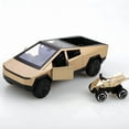 thumbnail image 3 of (Bagged) 1:36 Alloy Pickup CyberTruck Pull-Back Car Collection for Boys and Children, One Large and One Small vintage Toy Car, 3 of 10