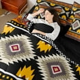 thumbnail image 4 of Feelyou Black Orange Aztec Bedding Comforter Set 7 Pieces for Women, Rustic Farmhouse Full Bedding Set, Western Retro Fashion Reversible Fitted Sheet Flat Sheet, Luxury Bedroom Decor, 4 of 7