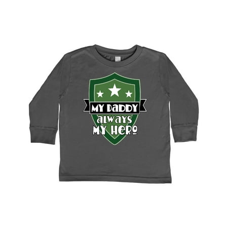 

Inktastic Daddy Always My Hero Military Support Gift Toddler Boy or Toddler Girl Long Sleeve T-Shirt