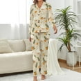thumbnail image 2 of Top-kevin Women Long Sleeve Pajama Set Comfy Pjs Sets Floral Tiger Cute 2 Piece Lounge Set, 2 of 12