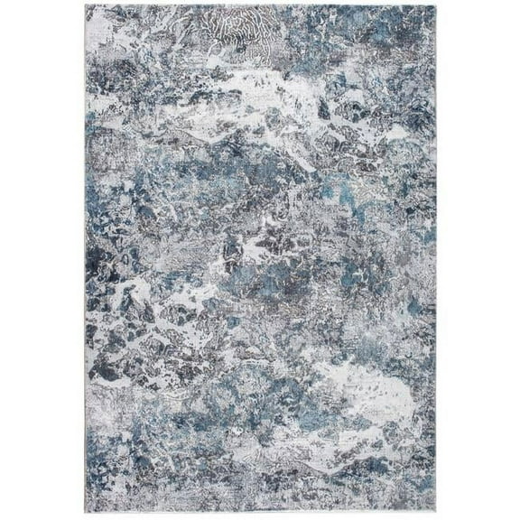 5 x 8 ft. Abstract Galaxy Area Rug, Grey & Blue