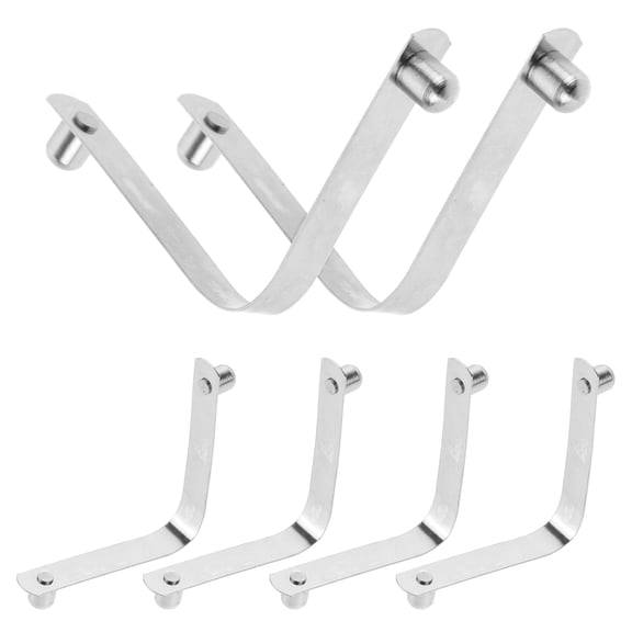 HOOWIFFY Stainless Steel V Clips Connectors for Swimming Pool Poles and Nets, 6 Pieces, and Rust-Resistant