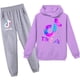 thumbnail image 1 of Tik Tok Pullover Hoodie Set Casual novedad sudadera 2 piezas moda Tik Tok ropa para niñas niños Adepaton WRMH-138-87, 1 of 5