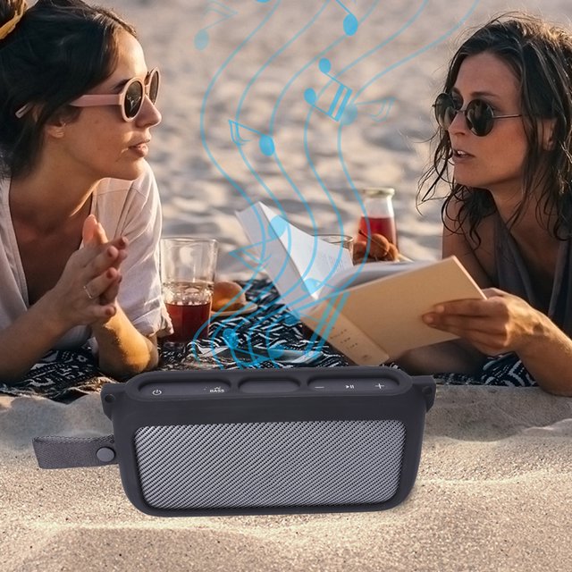 Funda de silicona con correa para el hombro a prueba de polvo para Anker Soundcore Motion 300