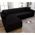 thumbnail image 1 of LAICAIW Super Stretch Sectional Couch Covers, L-Shaped Sofa Covers Softness Furniture Slipcovers Non Slip Pets Dogs Furniture Protector (Color : W, Size : 3 Seater(74in-90in)), 1 of 6