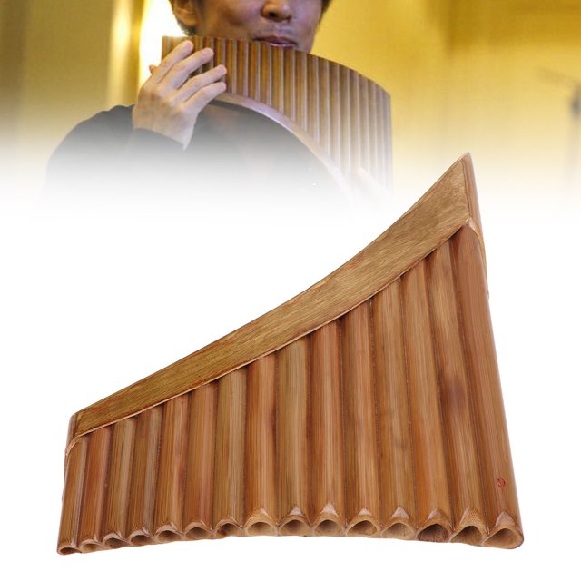 Instrumento de Viento de Madera, Bambú Natural Puro 15 Tuberías de Flauta G Llave para Concrto para Principiante