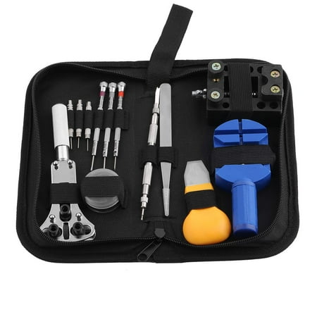 Watch Repair Kit, Spring Pin Bar Tool Set, Professional Repair Tool Kits, 399 Pieces Kits With Carrying Case Opener, Free Hammer Watch Fixing Tool, Portable Nylon Carrying Bag