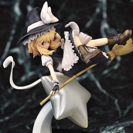 22cm Touhou Project Kirisame Marisa Anime Game Action Figure PVC Collection Model Toys Gift