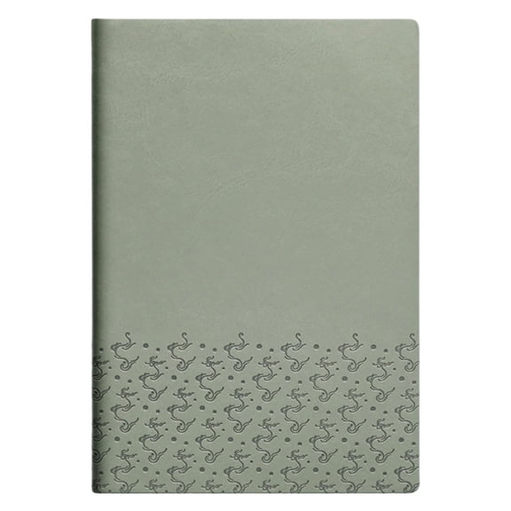 A5 160 Page Dragon Pattern Pu Leather Bamboo Green, A5 Thick Paper Softcover Engraved Notebook - Sewed Journal with 100Gsm Smooth Writing, Portable Notebook for SchÇ’-Ç’l Daily Note Taking